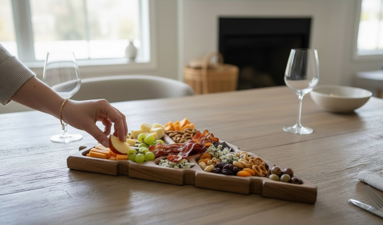 Handmade Hardwood Imperial Destroyer Tray, Serving Tray, Charcuterie Board