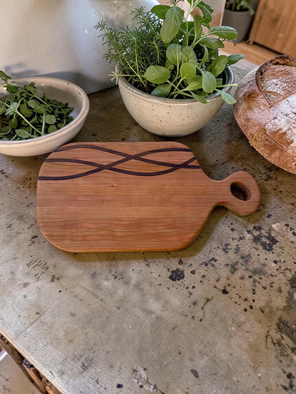 Personalized Cherry, Walnut or Maple Cutting Board, Custom Engraved Charcuterie Board