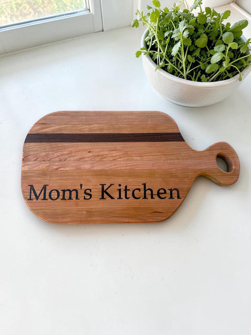 Personalized Cherry, Walnut or Maple Cutting Board, Custom Engraved Charcuterie Board