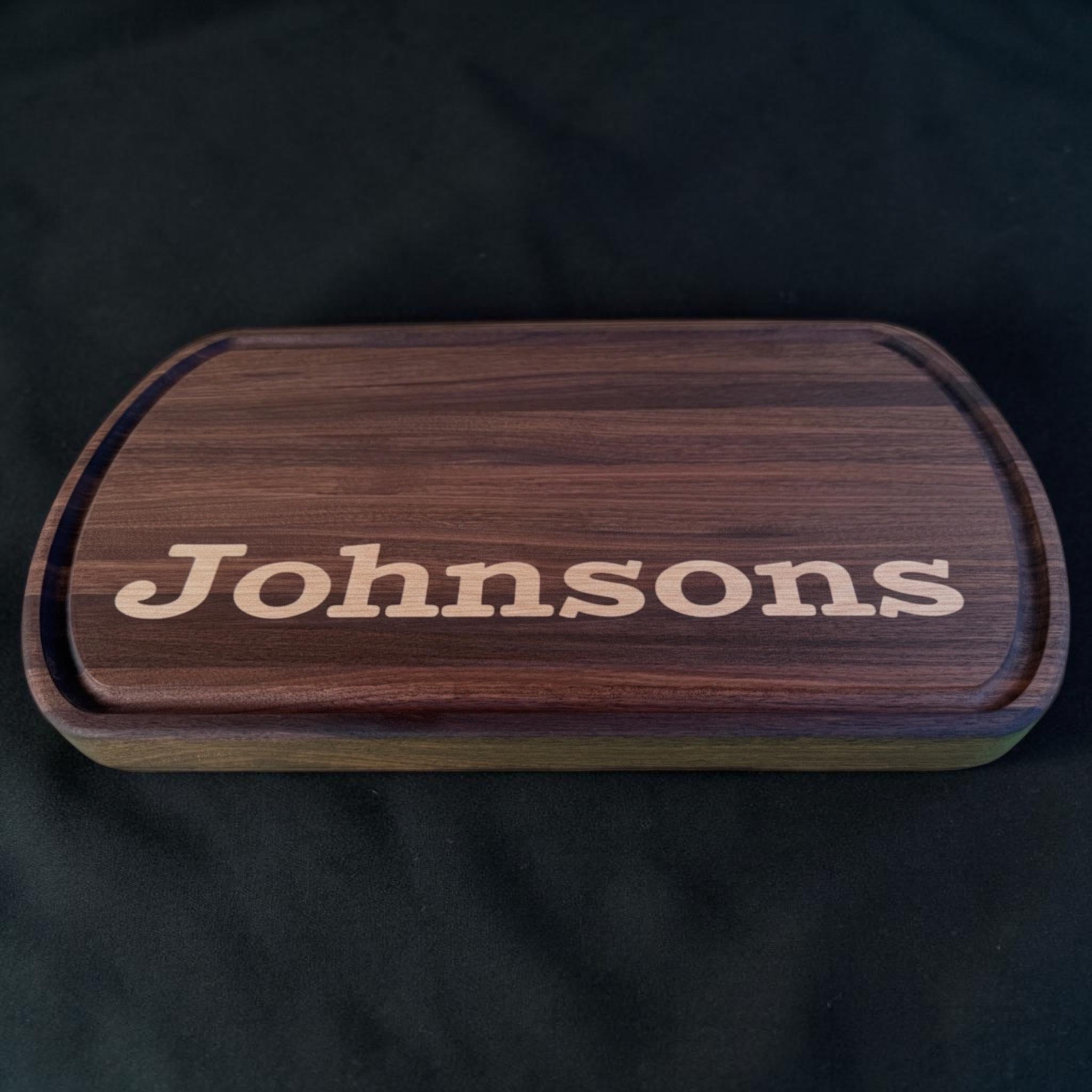Personalized Engraved Cutting Board, Cherry, Walnut or Maple Charcuterie Board, Father’s Day Gift