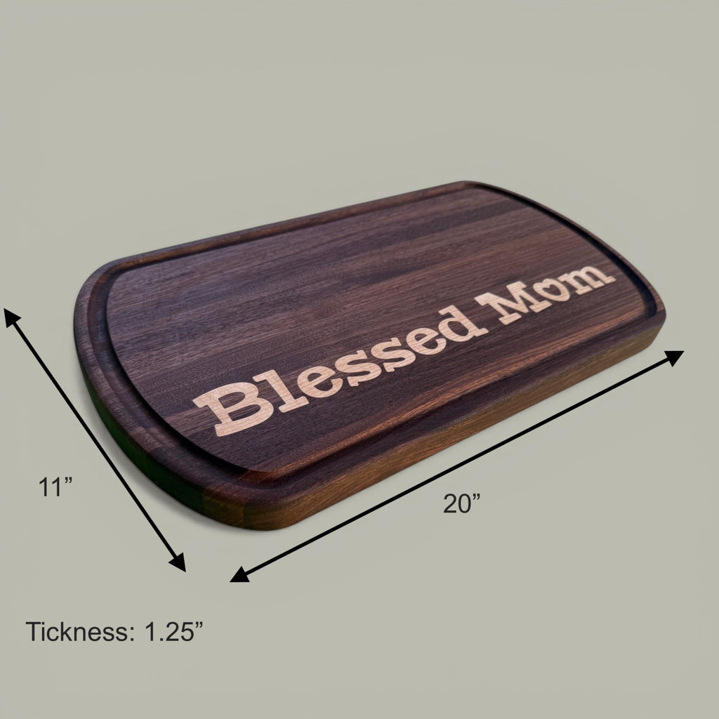 Personalized Engraved Cutting Board, Cherry, Walnut or Maple Charcuterie Board, Father’s Day Gift