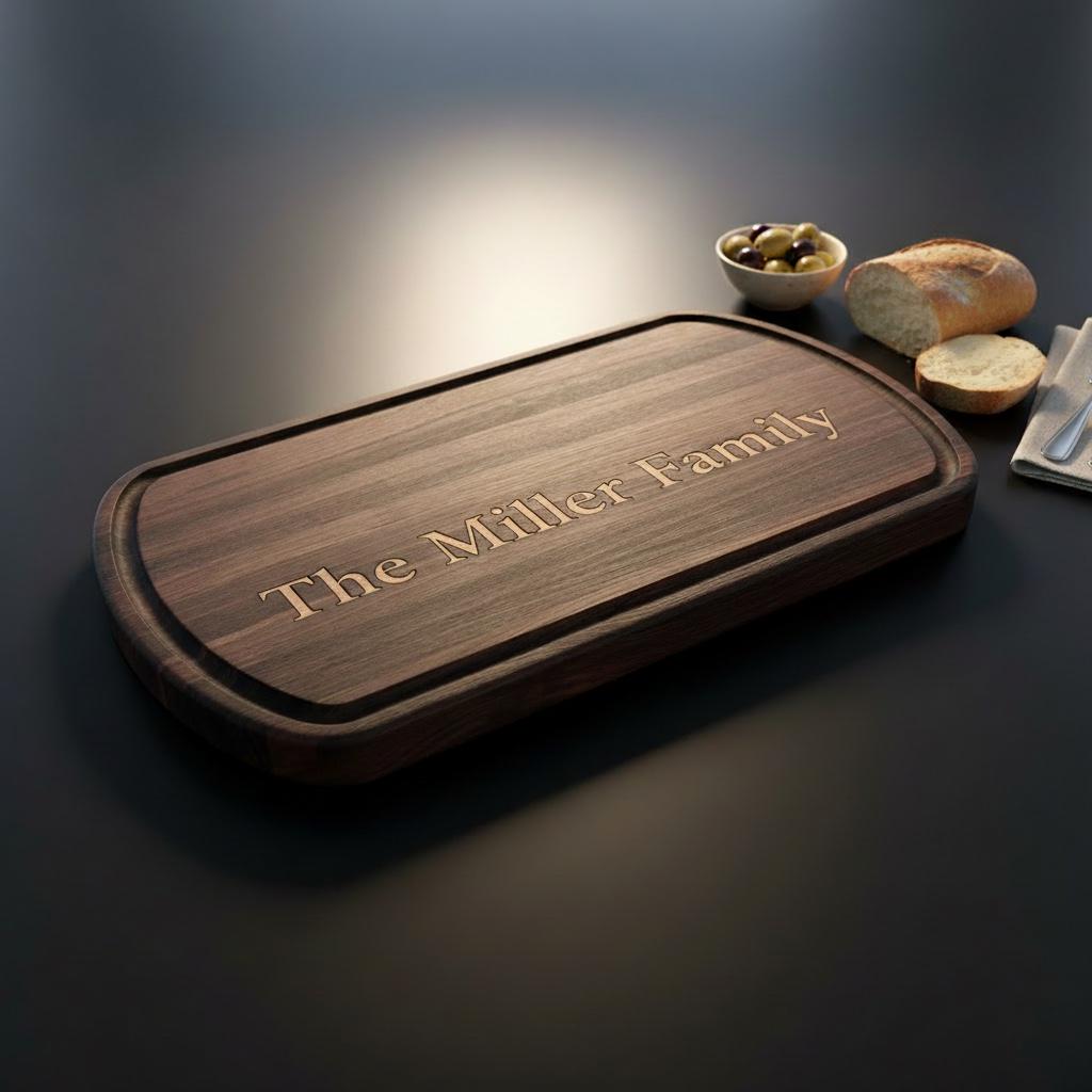 Personalized Engraved Cutting Board, Cherry, Walnut or Maple Charcuterie Board, Father’s Day Gift