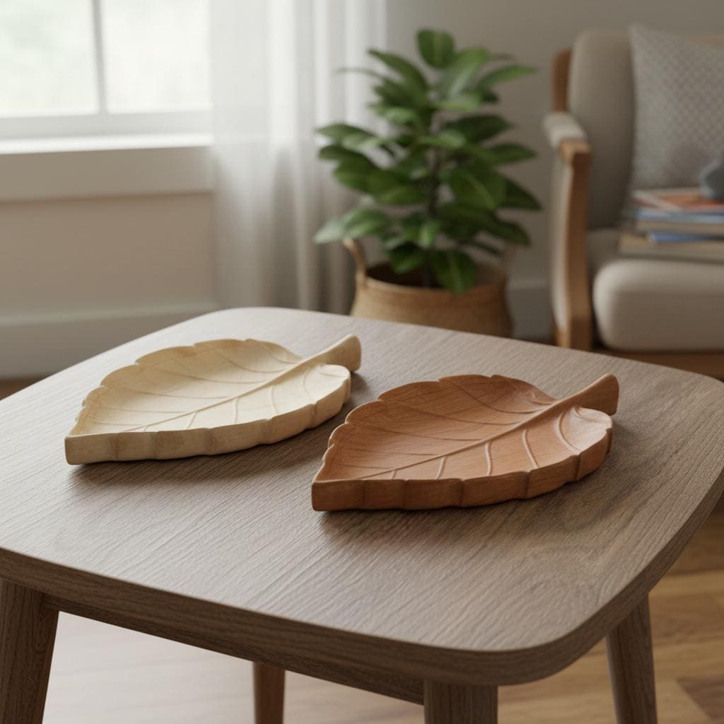 Handcrafted Wooden Leaf Tray | Jewelry Dish | Catchall Tray | Walnut, Cherry & Hard Maple | Nature Decor