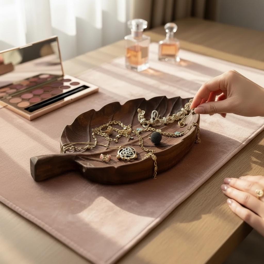 Handcrafted Wooden Leaf Tray | Jewelry Dish | Catchall Tray | Walnut, Cherry & Hard Maple | Nature Decor