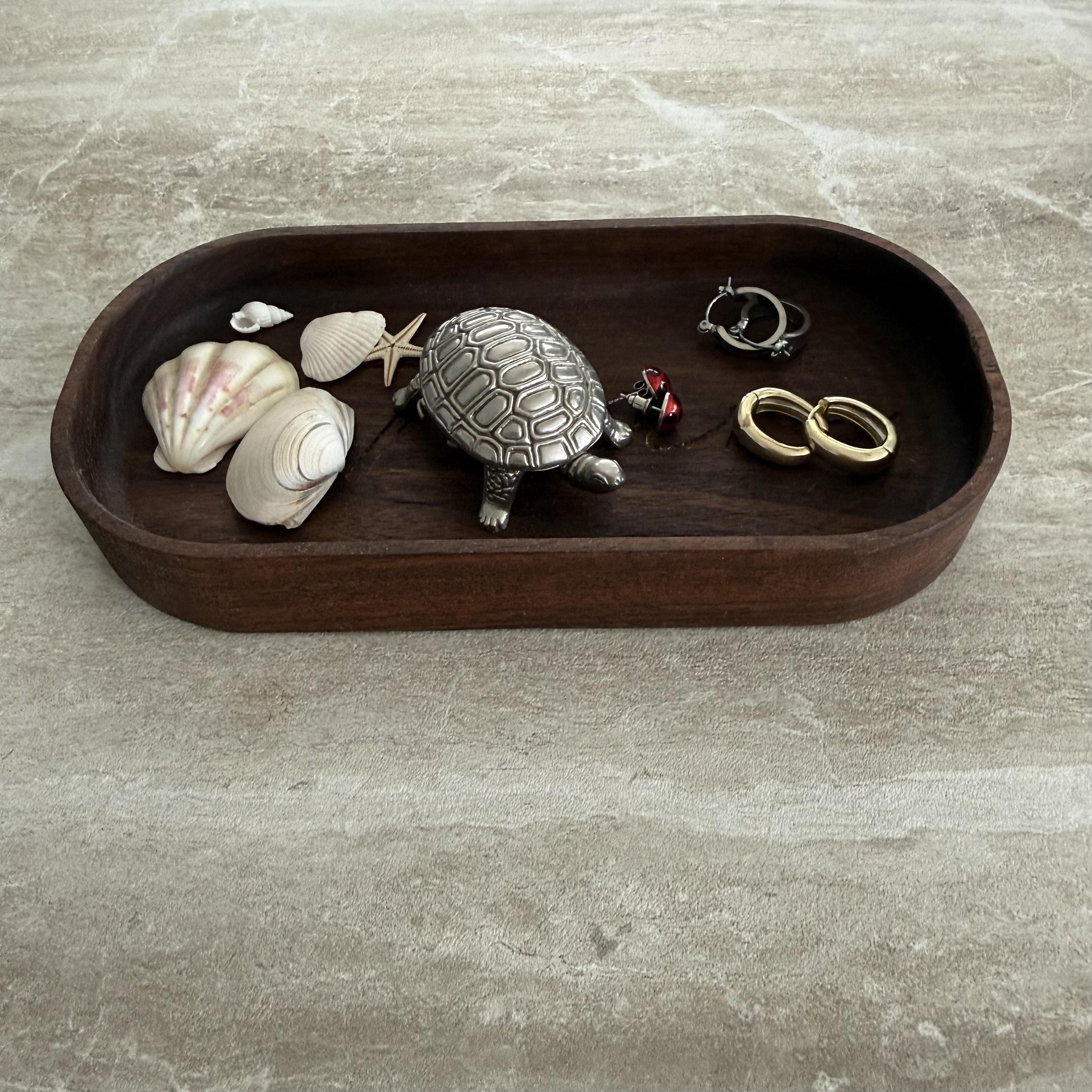 Personalized Wood Valet Tray, Walnut Catchall Tray, Jewelry Organizer, Gift for Him, Father's Day