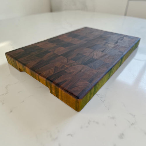 Personalized Walnut End Grain Cutting Board, Custom Engraved Butcher Block
