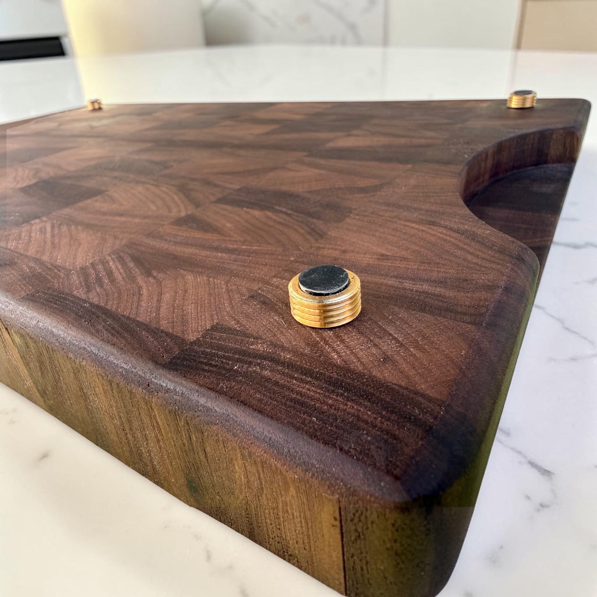 Personalized Walnut End Grain Cutting Board, Custom Engraved Butcher Block