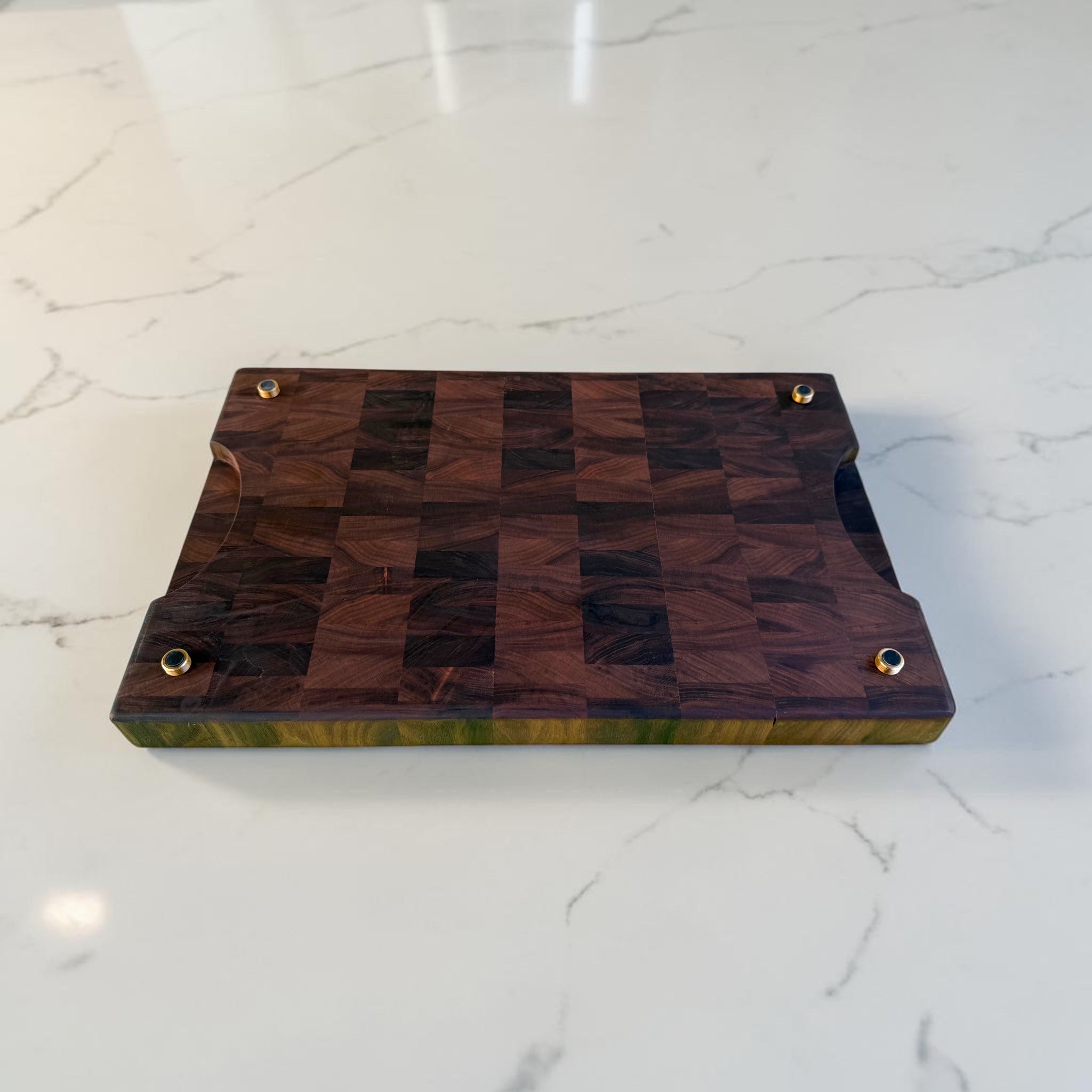Personalized Walnut End Grain Cutting Board, Custom Engraved Butcher Block